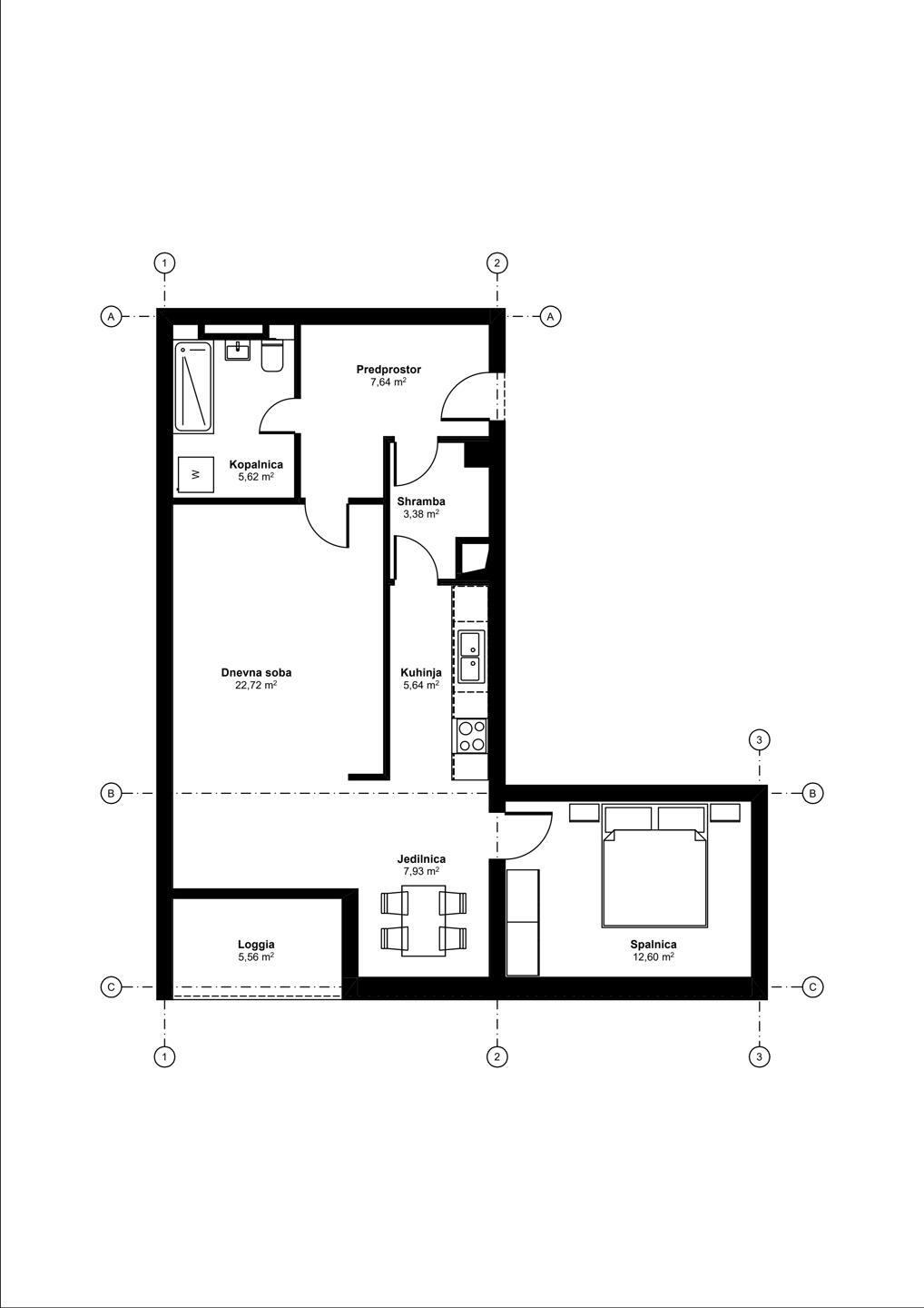 Spodnja Šiška – 2-sobno stanovanje z garažo, odlična lokacija - Slika 27