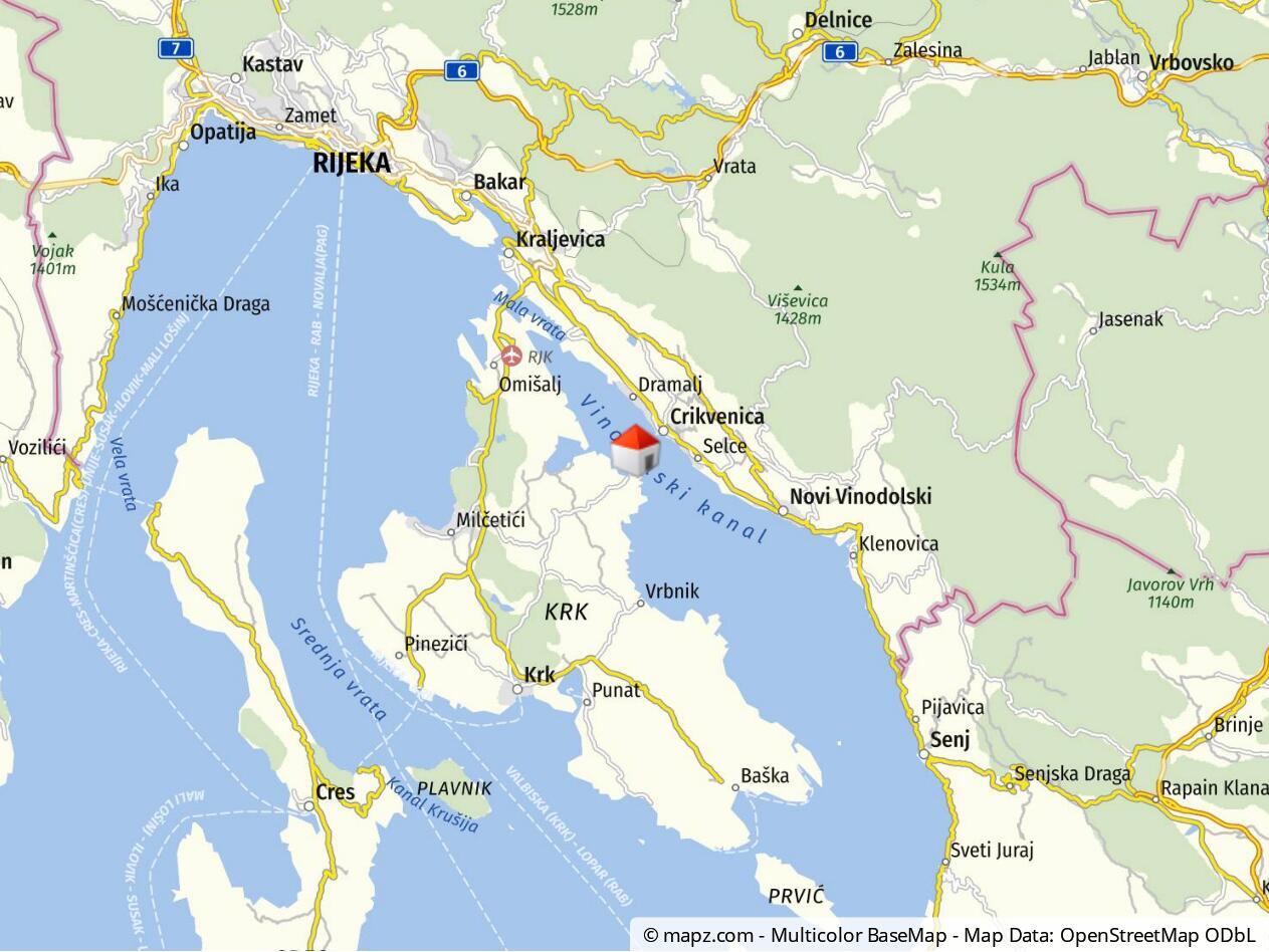 Šilo, otok Krk apartma blizu morja s pogledom na morje - Slika 6