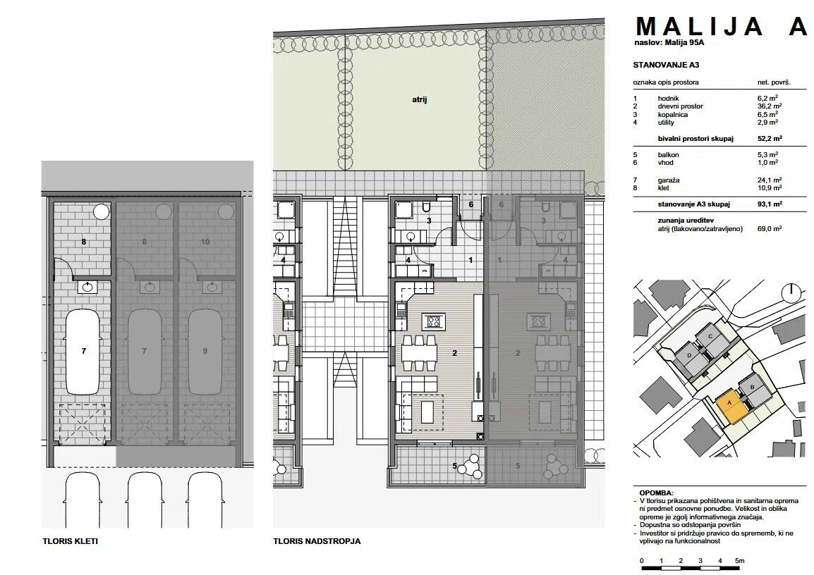Malija Dreams - stanovanje A3 v skupni izmeri 162,10 m² - Slika 2