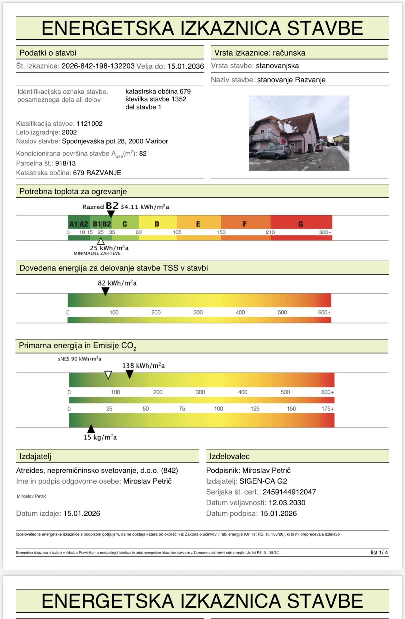 Maribor, Razvanje, Spodnjevaška pot, čudovit atrij, sončna lega, mirna ulica, bližina narave - Slika 2